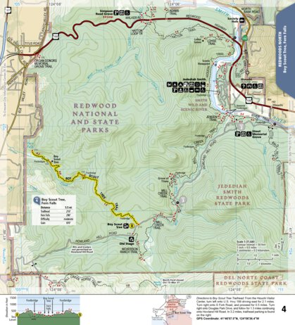 National Geographic 1719 Redwood Day HIkes (map 04) digital map