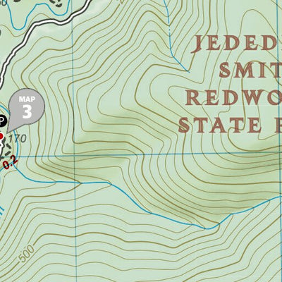 National Geographic 1719 Redwood Day HIkes (map 04) digital map