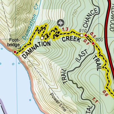 National Geographic 1719 Redwood Day HIkes (map 05) digital map