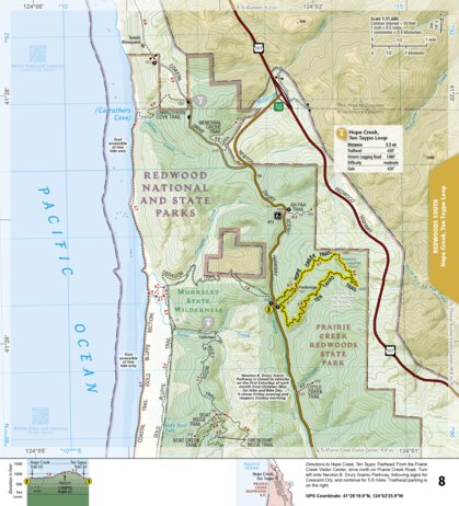 National Geographic 1719 Redwood Day HIkes (map 08) digital map