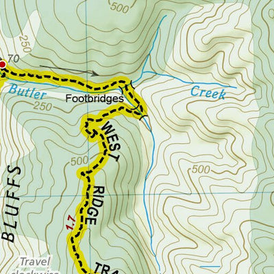 National Geographic 1719 Redwood Day HIkes (map 09) digital map