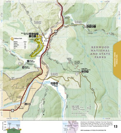 National Geographic 1719 Redwood Day HIkes (map 13) digital map
