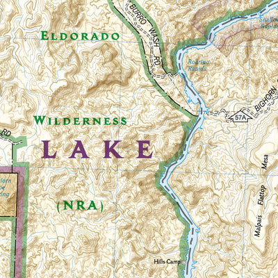 National Geographic 204 Lake Mead National Recreation Area (south side) digital map