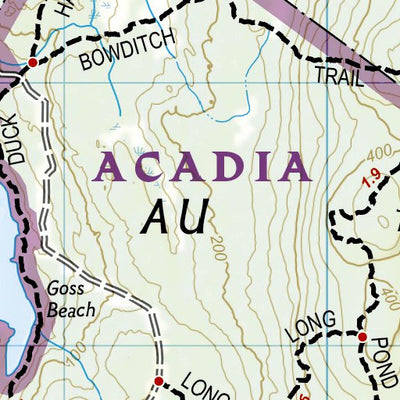 National Geographic 212 Acadia National Park (Isle Au Haut inset) digital map