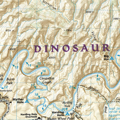 National Geographic 220 Dinosaur National Monument (east side) digital map