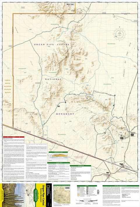National Geographic 224 Organ Pipe Cactus National Monument (west side) digital map