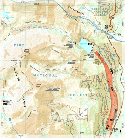 National Geographic 2301 Middle Fork South Platte (map 01) digital map