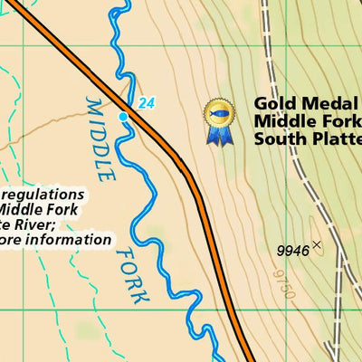 National Geographic 2301 Middle Fork South Platte (map 05) digital map