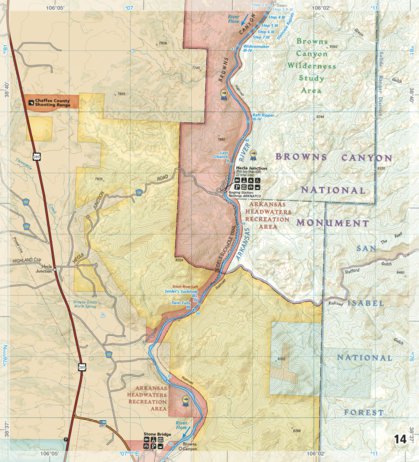 National Geographic 2303 Arkansas River Leadville to Salida (map 14) digital map