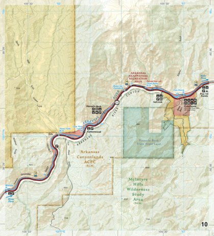 National Geographic 2304 Arkansas River Salida to Canon City (map 10) digital map