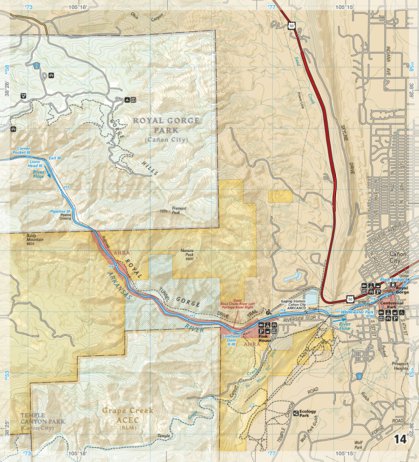 National Geographic 2304 Arkansas River Salida to Canon City (map 14) digital map