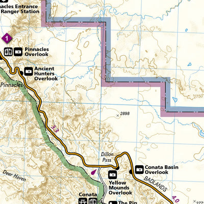 National Geographic 239 Badlands National Park (north side) digital map