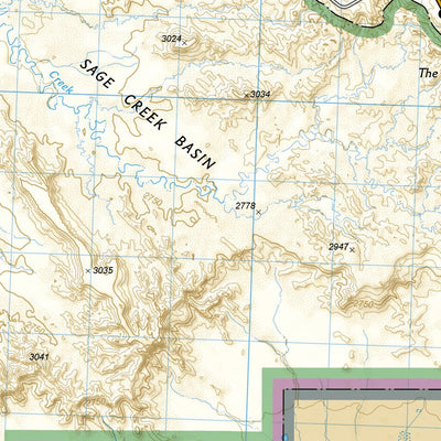 National Geographic 239 Badlands National Park (north side) digital map