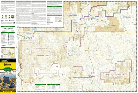 National Geographic 239 Badlands National Park (south side) digital map