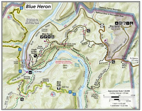 National Geographic 241 Big South Fork (Blue Heron Inset) digital map