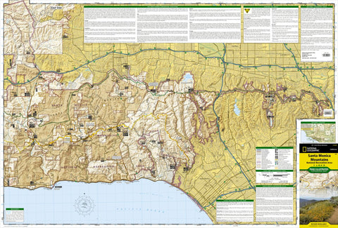 National Geographic 253 Santa Monica Mountains National Recreation Area (east side) digital map