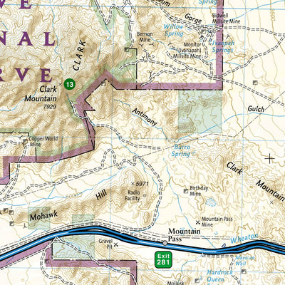 National Geographic 256 Mojave National Preserve (north side) digital map