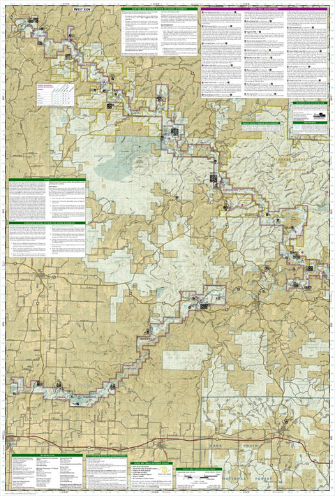 National Geographic 260 Ozark National Scenic Riverways (west side) digital map