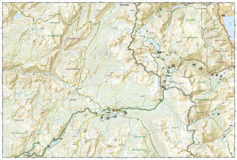 National Geographic 308 Yosemite NE: Tuolumne Meadows and Hoover Wilderness (south side) digital map