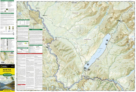 National Geographic 313 North Fork: Glacier National Park (south side) digital map