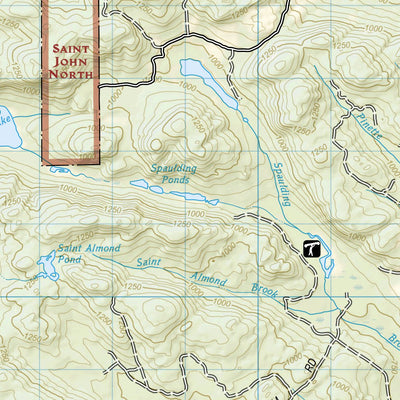 National Geographic 400 Allagash Wilderness Waterway North (Front) digital map