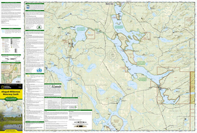 National Geographic 401 Allagash Wilderness Waterway South (north side) digital map
