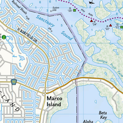 National Geographic 402 Marco Island, Ten Thousand Islands (west side) digital map