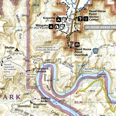 National Geographic 505 Moab Greater Region Front digital map
