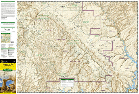 National Geographic 710 Canyons of the Escalante [Grand Staircase-Escalante National Monument] (south side) digital map