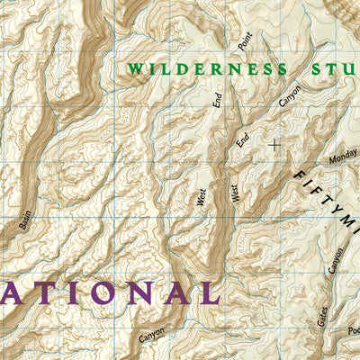 National Geographic 710 Canyons of the Escalante [Grand Staircase-Escalante National Monument] (south side) digital map