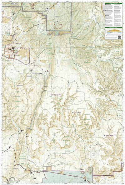 National Geographic 714 Grand Staircase, Paunsaugunt Plateau [Grand Staircase-Escalante National Monument] (east side) digital map