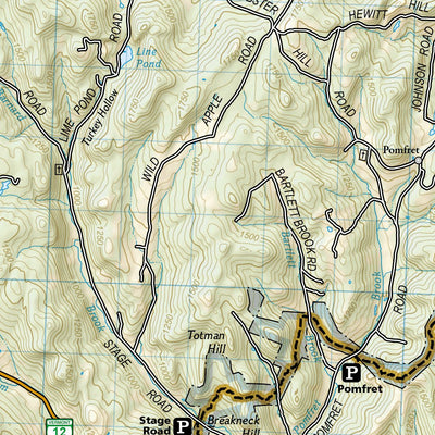 National Geographic 747 Green Mountain National Forest North [Moosalamoo National Recreation Area, Rutland] (east side) digital map