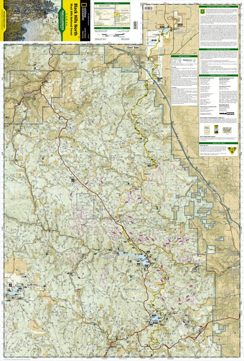National Geographic 751 Black Hills North [Black Hills National Forest] (east side) digital map