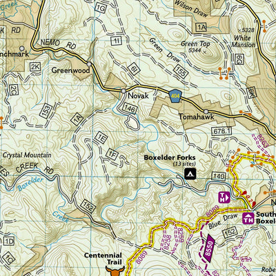 National Geographic 751 Black Hills North [Black Hills National Forest] (east side) digital map