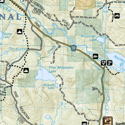 National Geographic 752 Boundary Waters East [Canoe Area Wilderness, Superior National Forest] (east side) digital map