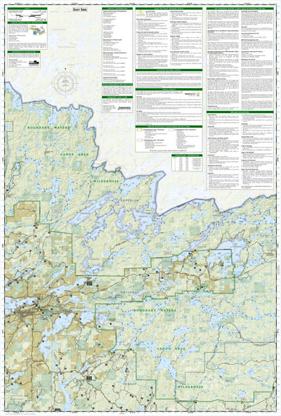 National Geographic 753 Boundary Waters West [Canoe Area Wilderness, Superior National Forest] (east side) digital map