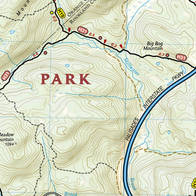 National Geographic 756 Harriman, Bear Mountain, Sterling Forest State Parks (north side) digital map