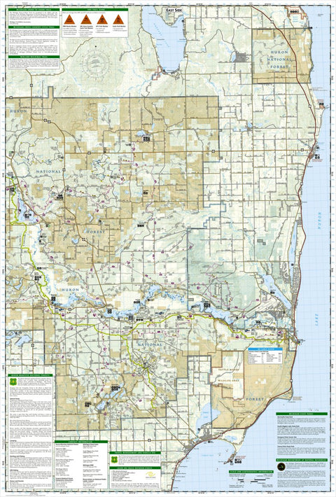 National Geographic 757 Huron National Forest (east side) digital map
