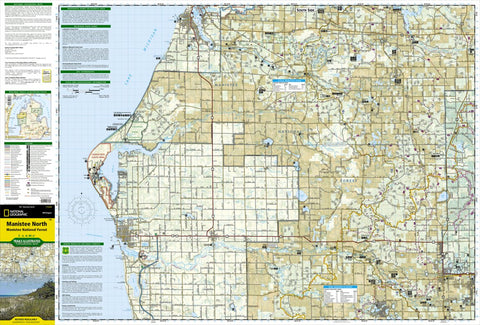 National Geographic 758 Manistee North [Manistee National Forest] (south side) digital map