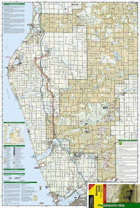 National Geographic 759 Manistee South [Manistee National Forest] (west side) digital map