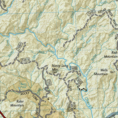 National Geographic 778 Brasstown Bald, Chattooga River (east side) digital map