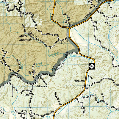 National Geographic 779 Linville Gorge, Mount Mitchell [Pisgah National Forest] (east side) digital map