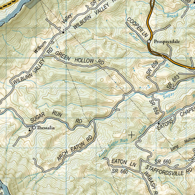 National Geographic 787 Blacksburg, New River Valley (east side) digital map
