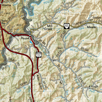 National Geographic 793 Clinch Ranger District [Jefferson National Forest] (north side) digital map