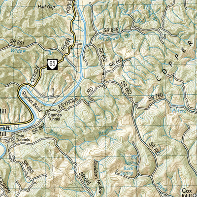 National Geographic 793 Clinch Ranger District [Jefferson National Forest] (south side) digital map