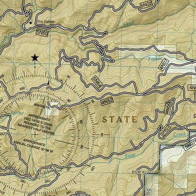 National Geographic 808 Merced and Tuolumne Rivers [Stanislaus National Forest] (north side) digital map