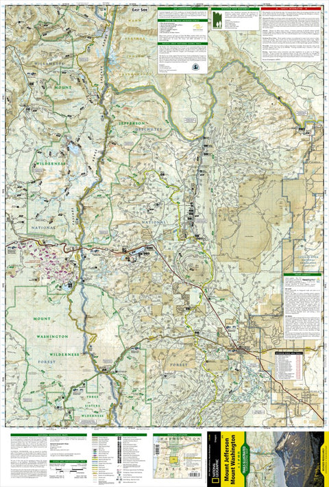 National Geographic 819 Mount Jefferson, Mount Washington (east side) digital map