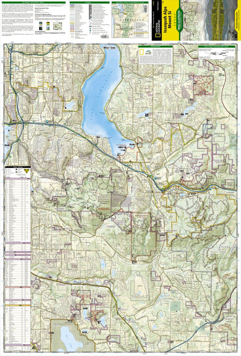 National Geographic 824 Issaquah Alps, Mount Si (west side) digital map