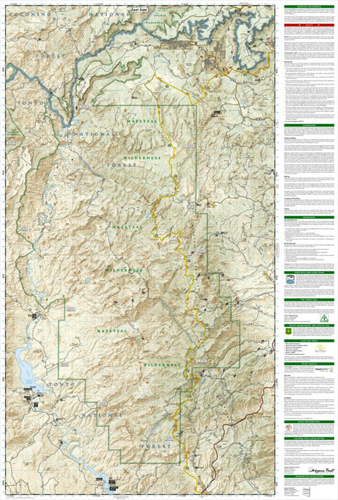 National Geographic 850 Mazatzal and Pine Mountain Wilderness Areas (east side) digital map