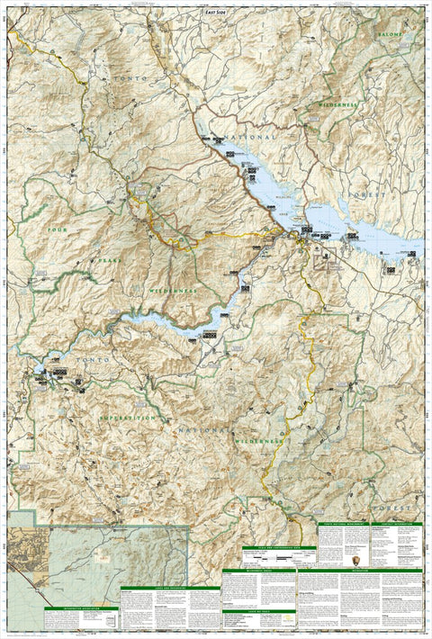 National Geographic 851 Superstition and Four Peaks Wilderness Areas [Tonto National Forest] (east side) digital map